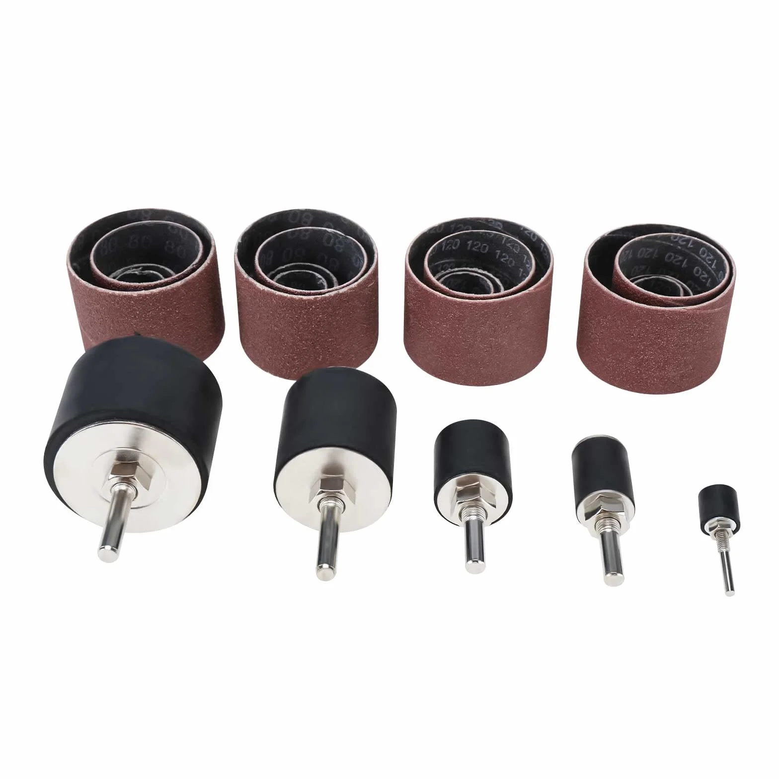 BOOMSTART 25 rotoli abrasivi per trapano con scatola, manicotti abrasivi, nastro abrasivo, carta abrasiva, grana 80 e 120