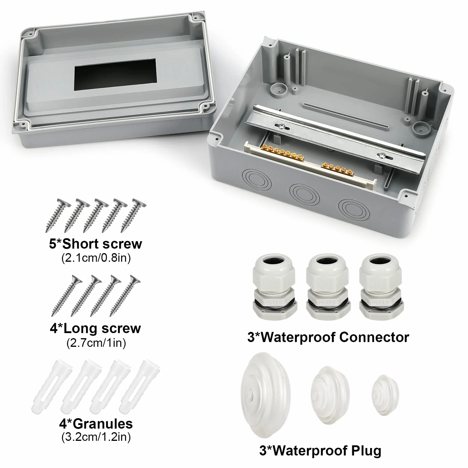 Scatola di Derivazione, 12 Moduli IP65 Quadro Elettrico Esterno Elettrica da Esterno Stagna,Centralino da Parete, Scatola Derivazione Esterna per Casa, Officina, Hotel, Parcheggio