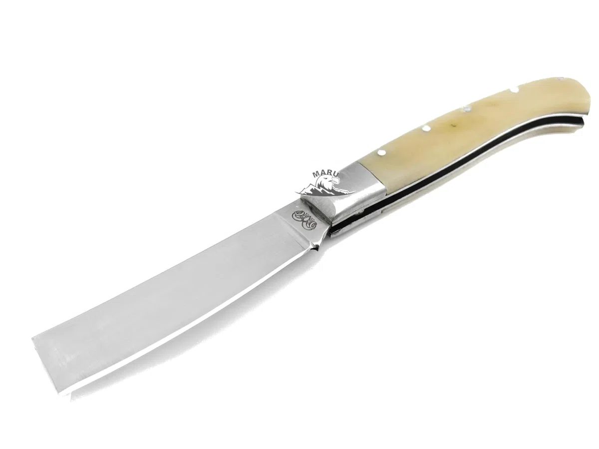Coltello Artigianale Pieghevole Tipo Mozzetta In Acciaio Inox tipo Sardo Coltelli da Collezione Tascabile Caccia