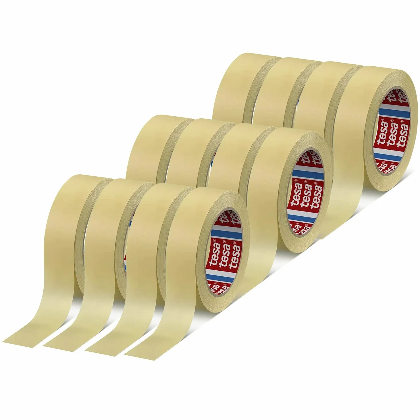tesakrepp 4323 Nastro per mascheratura Basic Nastro da pittore per mascheratura, per lavori di verniciatura leggeri in interni, beige chiaro, 50 m x 25 mm cad
