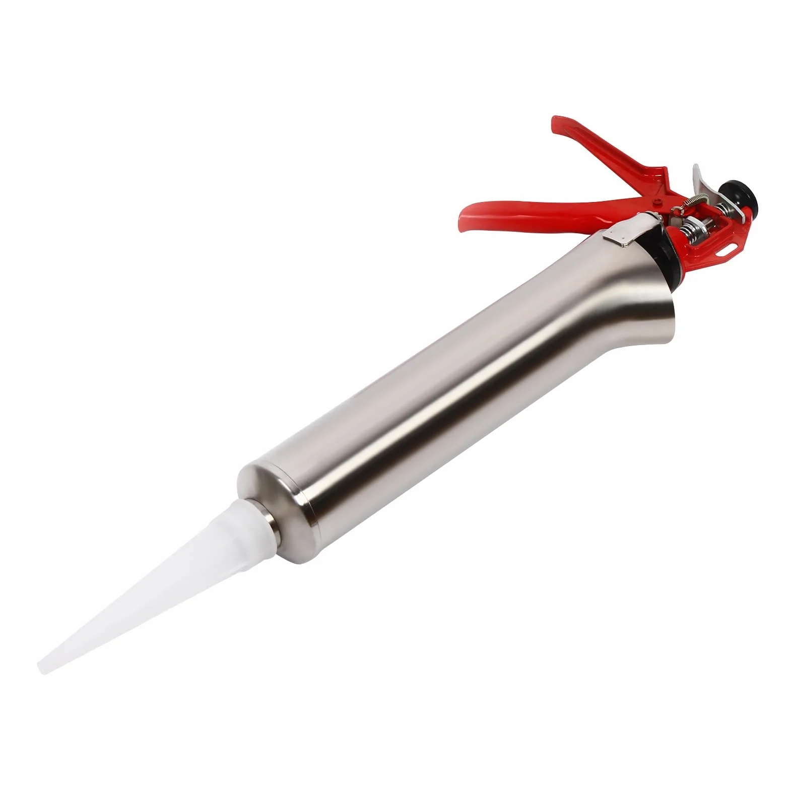 Pistola per malta in acciaio inox, fustilatore per fughe con ugello, pompa manuale per malta, spruzzatore per malta, fustilatore, pressa per malta per punte in mattoni e piastrelle