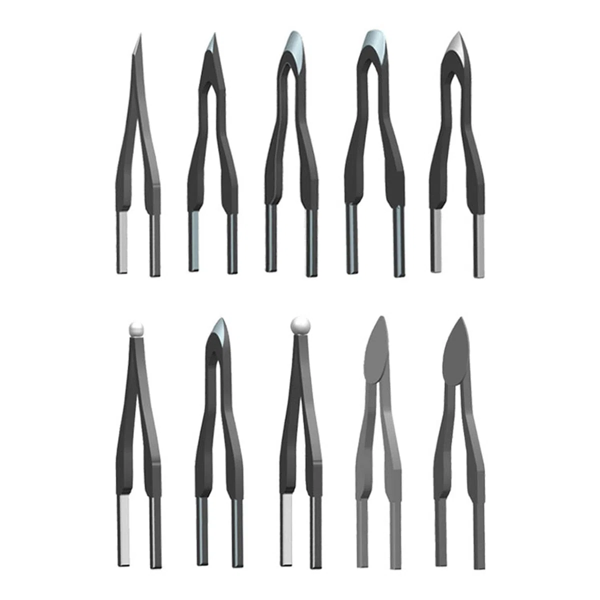 F Fityle 10 Pezzi Punte Pirografo Punte per Penna Pirografica Forte Saldatura Pennini a Filo Utensili per Pirografo per Creare Punte Fini, Punte Standard, Punte Della Pancia O Punte Piatte