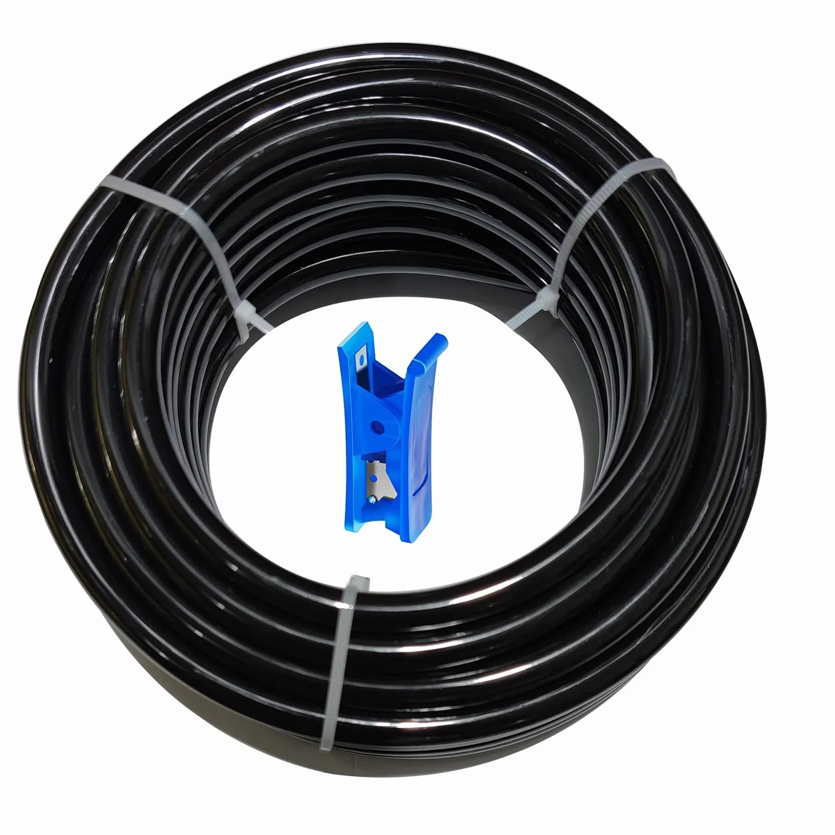 50 Metri Tubo Aria Compressa Poliuretano Nero, Attacco Rapido Tubo Aria 6mm Diametro Esterno 4mm Diametro Interno,Pneumatico per Aria Compressa Adatto Per il di vari Utensili Pneumatici