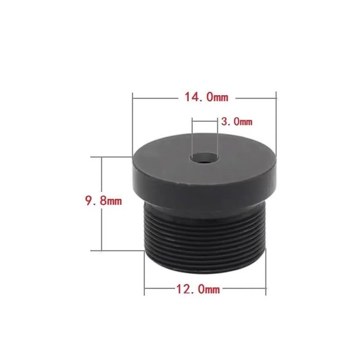 Obiettivo CCTV piatto da 2,8 mm, 3,7 mm, 6 mm, 1/3" e 1/2,7" Lente piatta Lente stenopeica M12(6mm,C type)