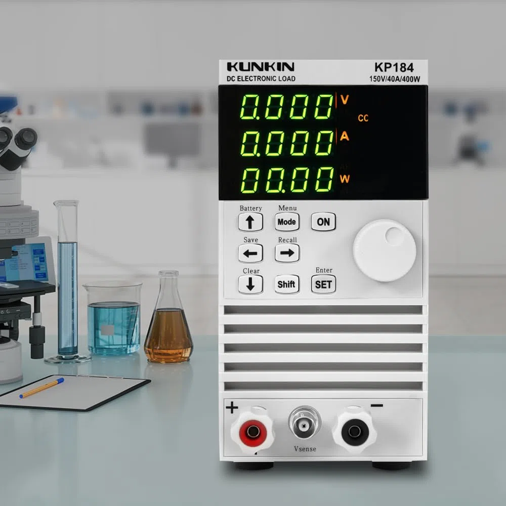 DC KP184 Tester di Carico Elettronico 400 W - Singolo Canale, 4 Modalità CC/CV/CW/CR, Programmabile, Schermo LCD
