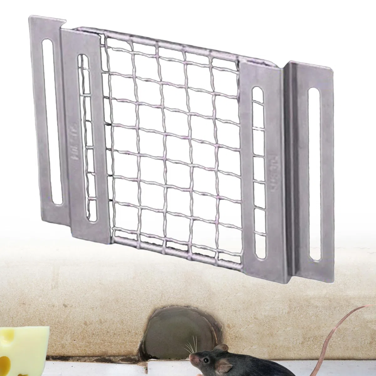 Griglia di Scarico in Acciaio Inox, Griglia di Drenaggio Laterale, Copripozzetto Protezione Foglie per Terrazza Giardino, Impedisce Efficacemente Che Detriti E Foglie Ostruiscano, 10x10 Cm
