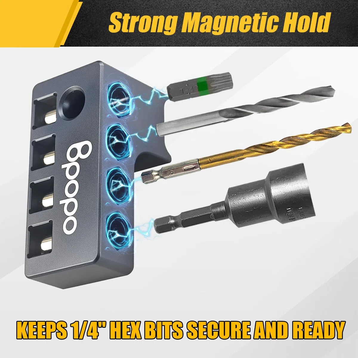 Magnetic Hex Bit Holders Fit per Dewalt Wrox Cordless Impacts cacciaviti, potente Magnet Drill Bit Holster Sleeve Organizer, Hex Screw Bit Storage sul lato di Power Drill