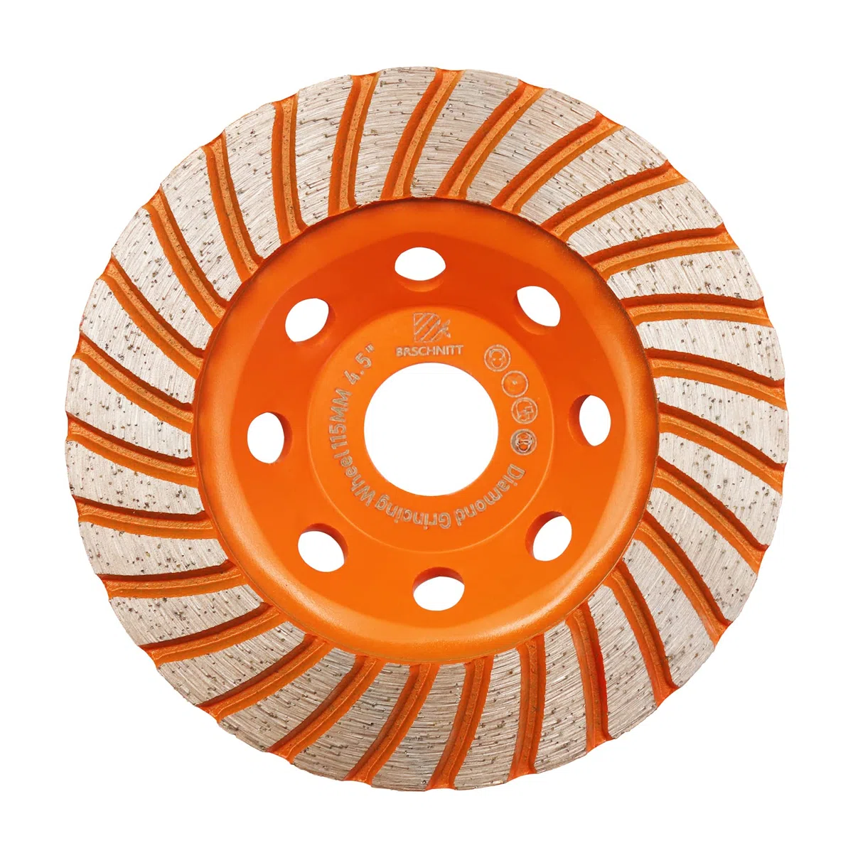 Mola a Tazza Diamantata 115mm - BRSCHNITT Disco per smerigliatrice diamantata in cemento,marmo,pietra,granito per smerigliatrice angolare,con filettatura M14