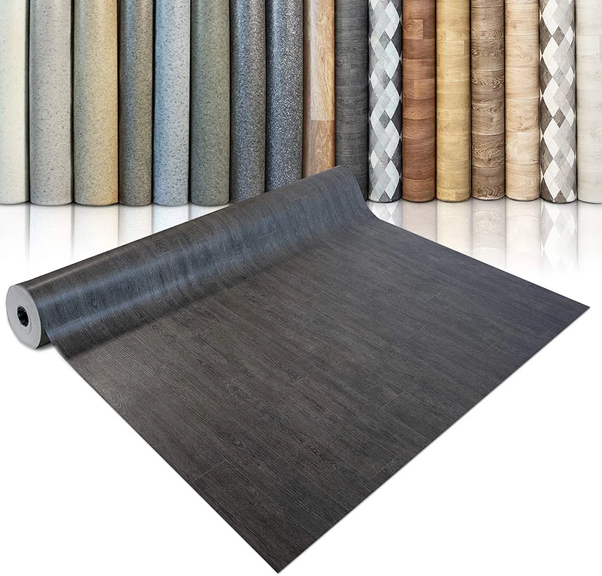 casa pura Pavimento in vinile al metro, effetto piastrelle, effetto pietra, rivestimento in PVC, per cucina, bagno e soggiorno (Vancouver 5, 100 x 200 cm)