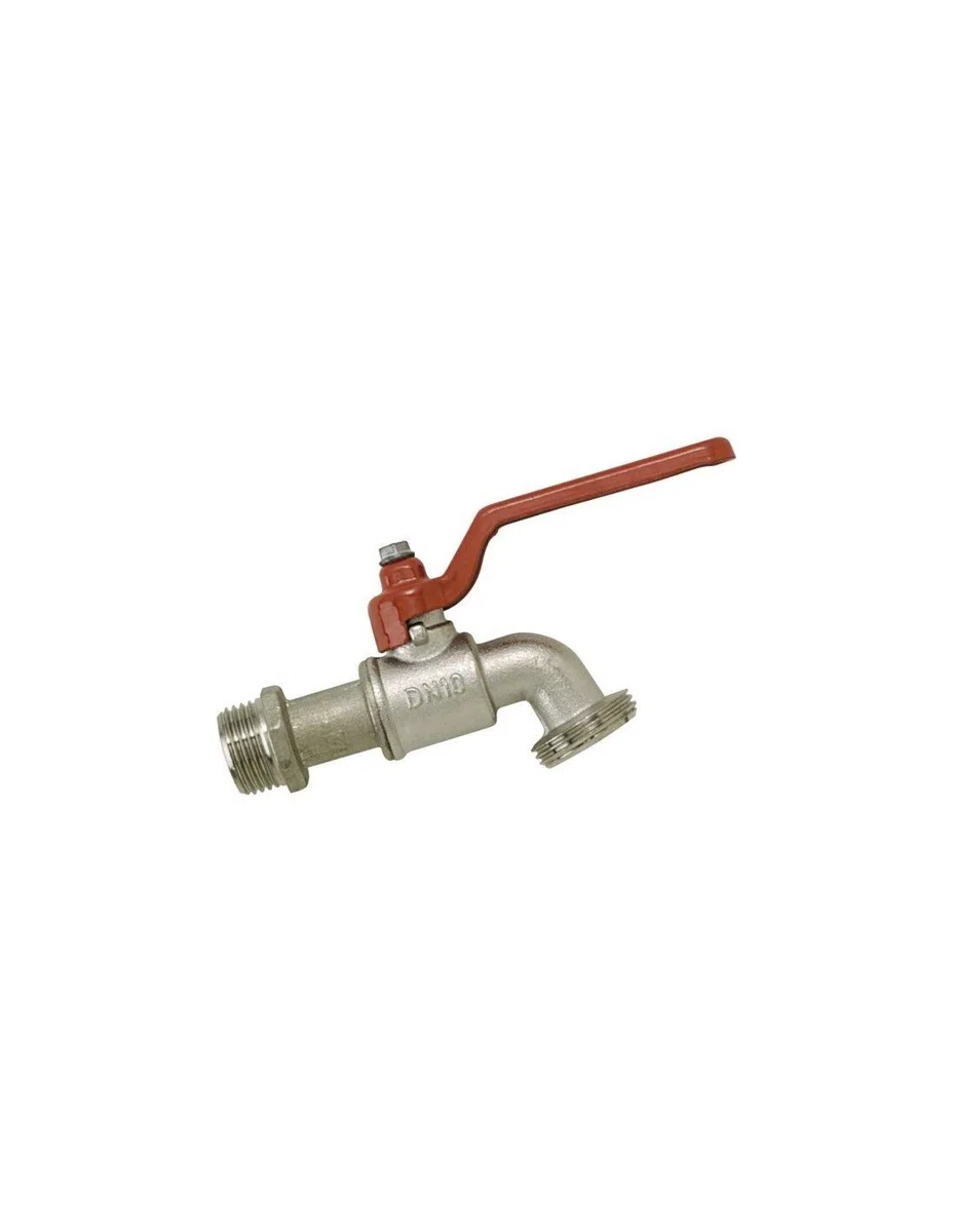 Boutt 2104213 R15 - Rubinetto da giardino in ottone, 1/4 di giro, 15 x 21, presa rubinetto 20 x 27