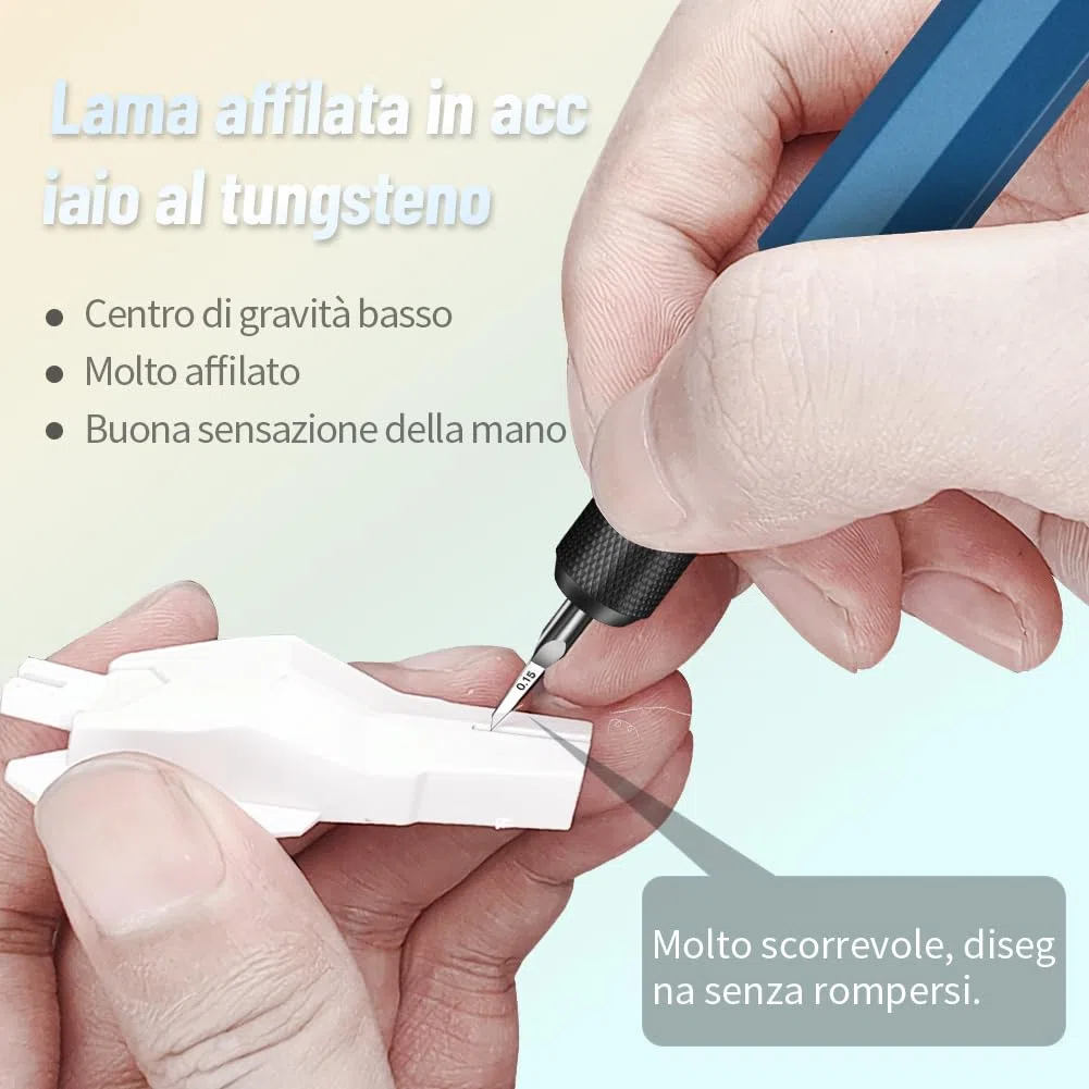 stedi Model Scriber, Lame in Acciaio Al Tungsteno Da 0,15 mm, Per Modellismo Hobbystico, Modello in Scala Rg, Kit Di Modellismo Gundam, Per Incidere Linee, Incisioni, Linee Di Pannelli, Resina