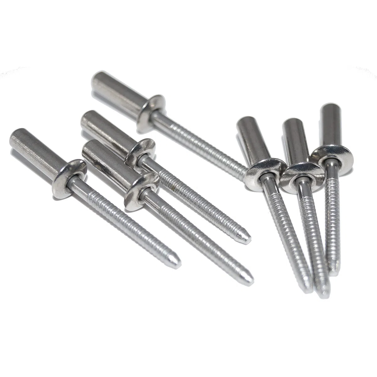 Rivetti ciechi 6,4 x 14 mm, 25 pezzi, in acciaio inox A2 (V2A) con testa piatta, forma chiusa B rivetti a pop-up DIN 7337 - ISO 16585