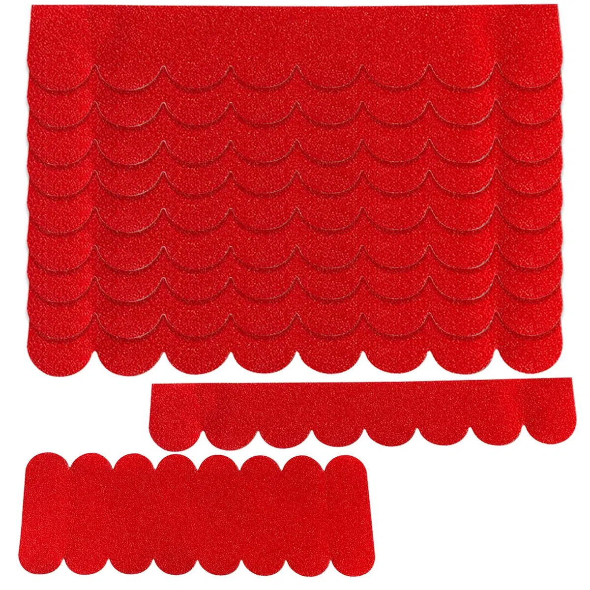 53 pezzi Piccole Coperture Tetti Adesive Tegole Casetta Uccelli Impermeabili per Tetti di Casette Nido Conigliere Cucce per Cani e Tetti di Cassette Postali (Rosso)