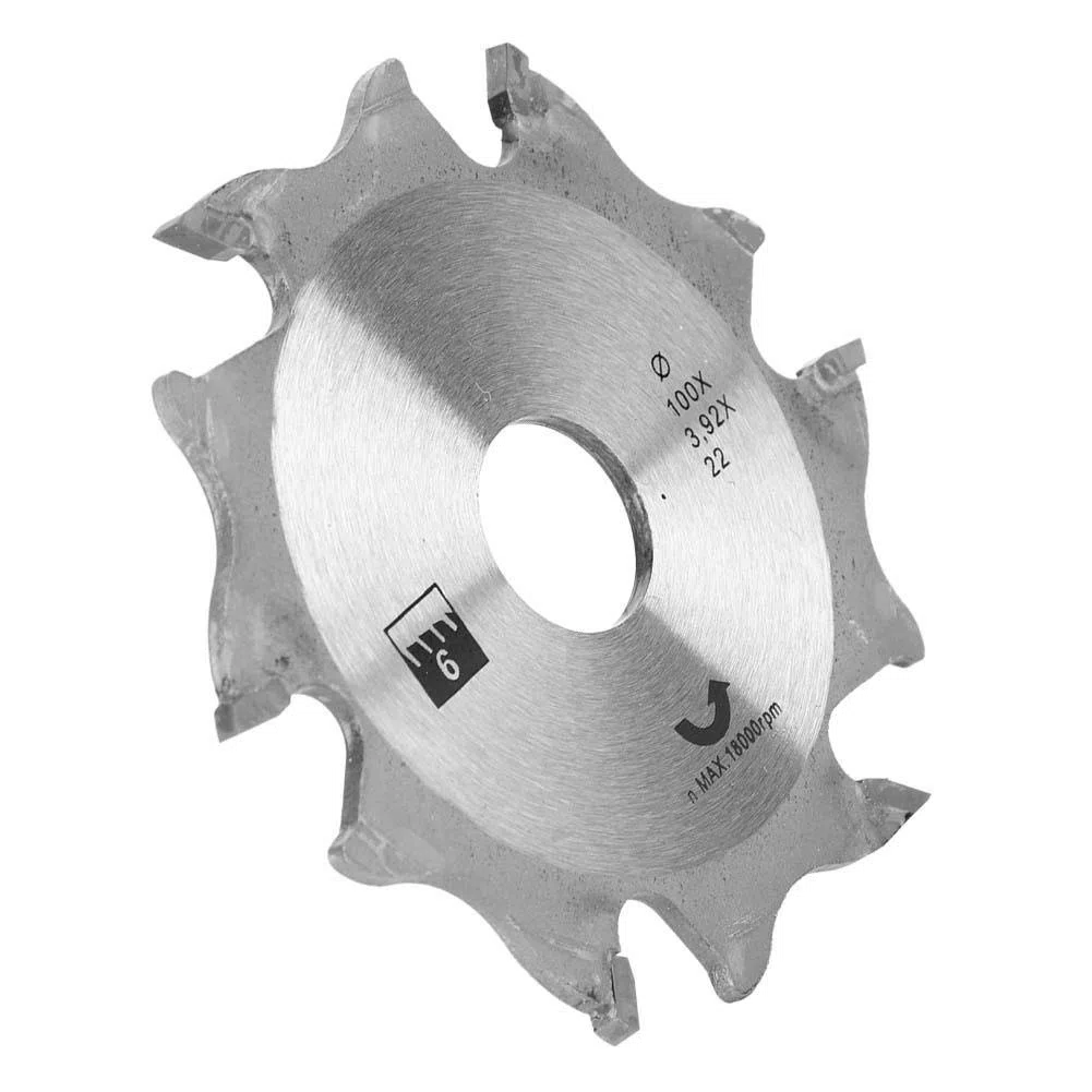 Lama di Jointer del biscotto di 100mm/4inch, sostituzione della taglierina della lama di Jointer del carburo per il diametro interno 22mm della scanalatrice