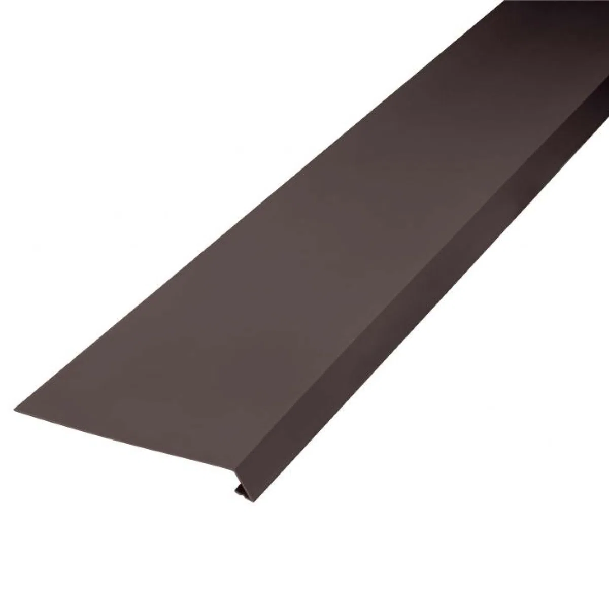 INEFA Scossalina per tetti, per grondaia, bordato su un lato 2m, marrone scuro profilo di copertina, accessori per grondaie, profili in pvc, Made in Germany
