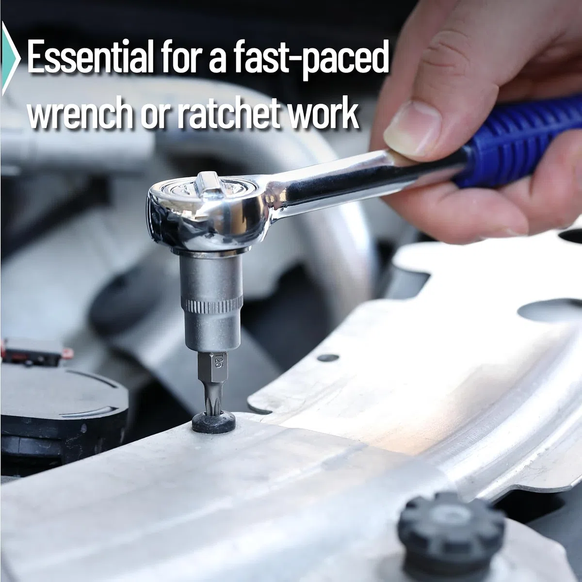 Set da 34 pezzi di Chiavi a Bussola con Cricchetto, Bussole Torx Femmina Robuste con Cricchetto, Inclusi Inserti Torx per Chiavi Multifunzionali