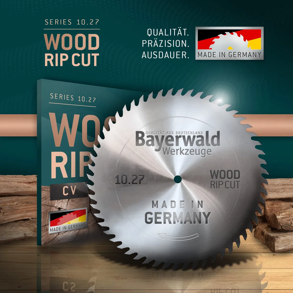 Bayerwald - Lama per sega circolare CV, Ø 300 mm x 1,6 mm x 30 mm, a dente di lupo (80 denti), per tagli semplici e più fini su legna da ardere e materiali lignei, taglio longitudinale e trasversale