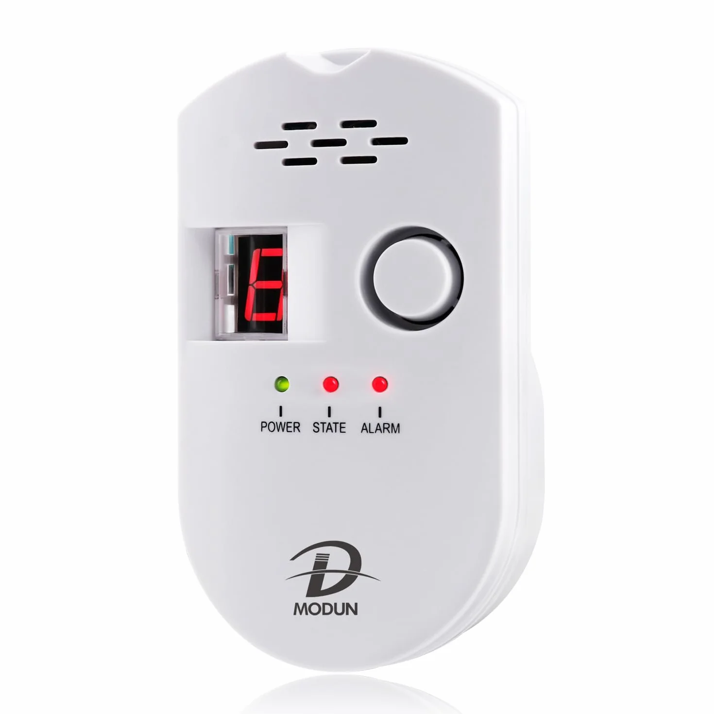 D MODUN - Rilevatore di Gas, Gas Naturale/GPL/Rilevatore Gas di Carbone, Plug-in Monitor di Fughe di Gas con Allarme Sonoro e Display digitale LED, Methane Propane Butano per Cucine, Garage e Camper