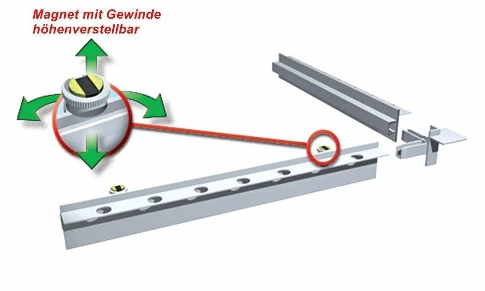 Porta revisione Botola ispezione magnetico piastrelle bar : 300 x 150mm