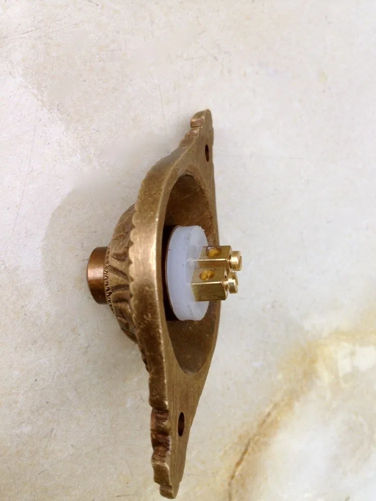 antikas – Campanello in ottone anticato – secolo Wende ornamento – Stile liberty campanello