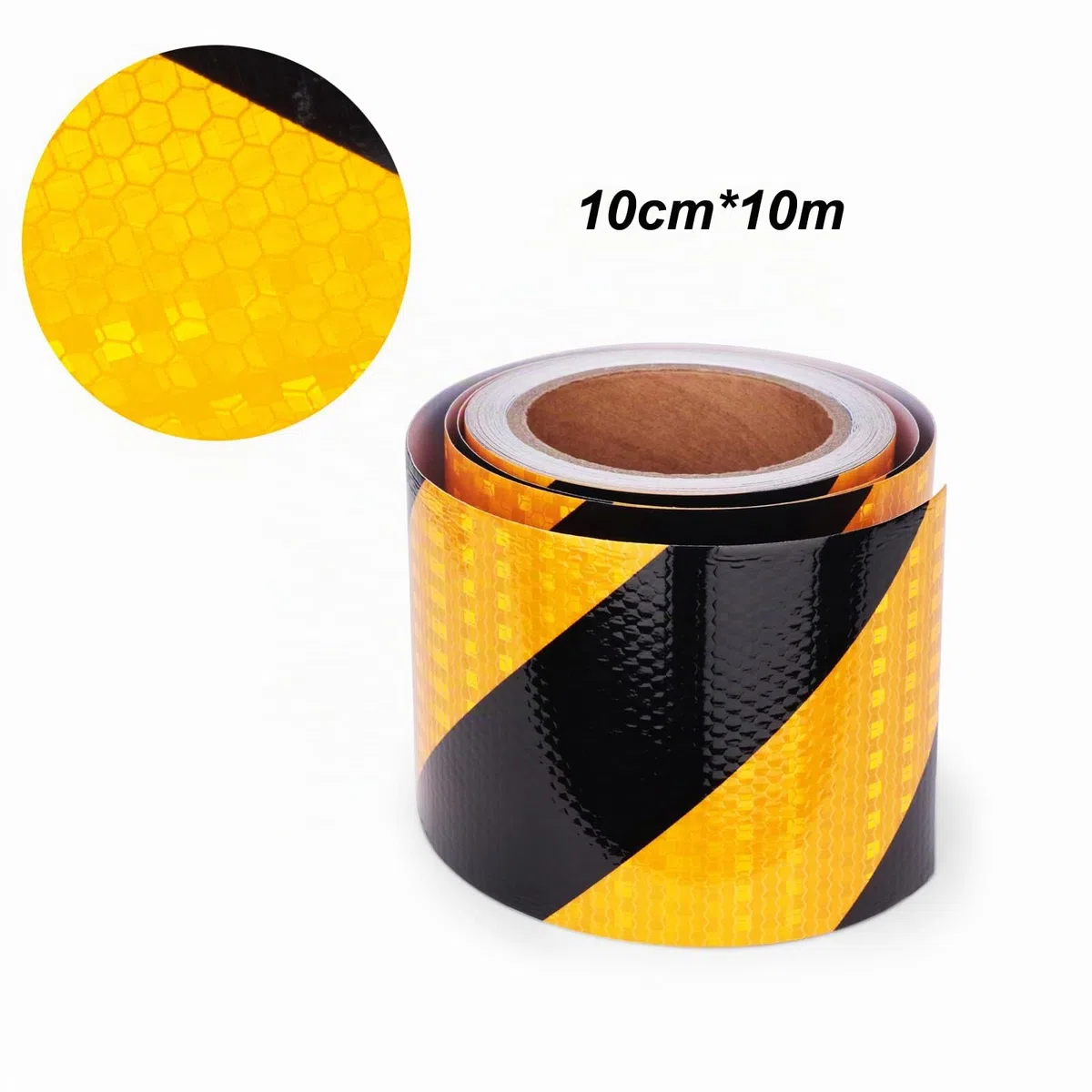 Nastro riflettente giallo e nero 10,2 cm x 33ft impermeabile nastro adesivo adesivo di sicurezza nastro di avvertimento evidente per veicoli, auto, rimorchi, esterni