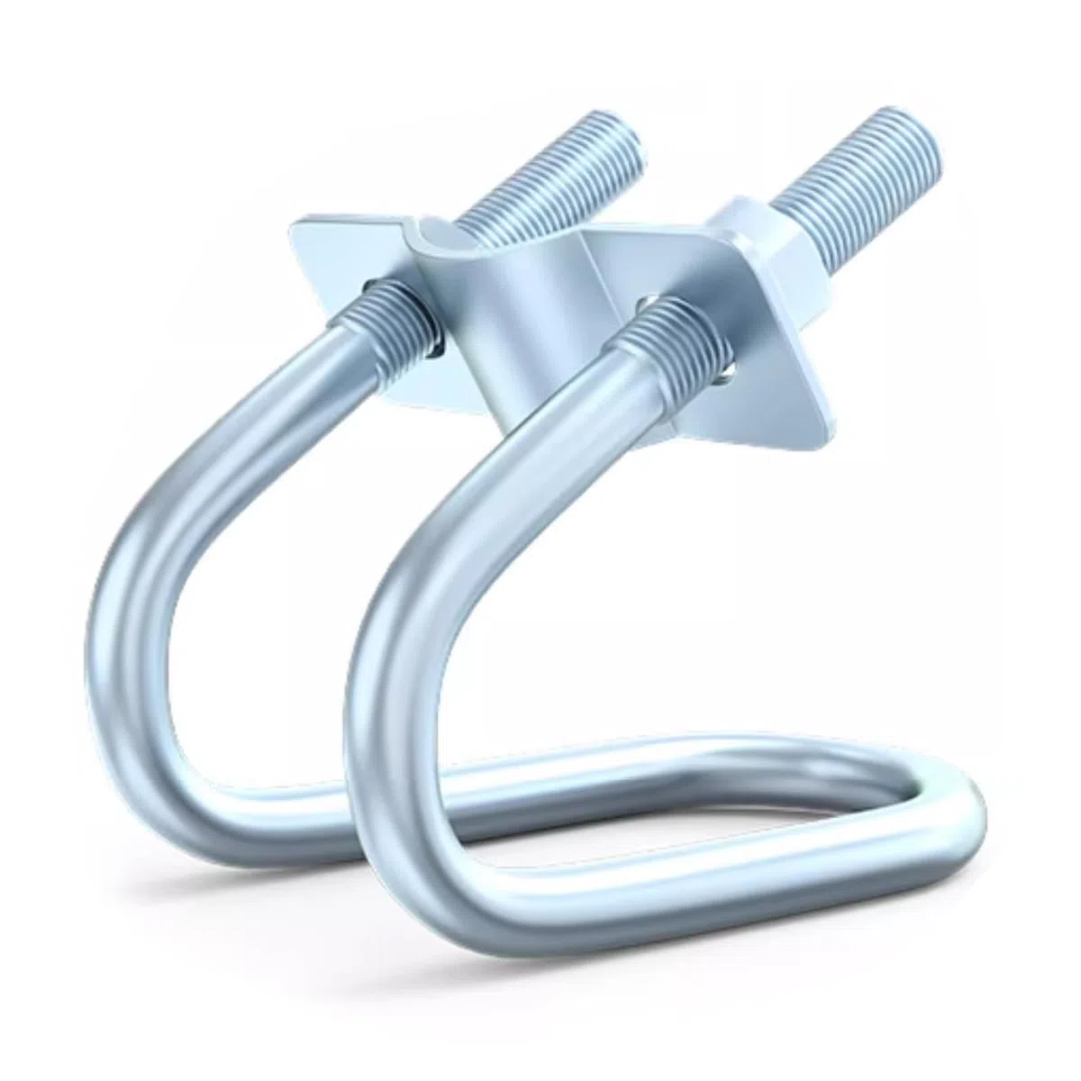 10 morsetti a croce con doppio bullone a U, materiale zincato per tubo 1,2"x3/4" (25x40 mm) Connettore per impalcature per serre