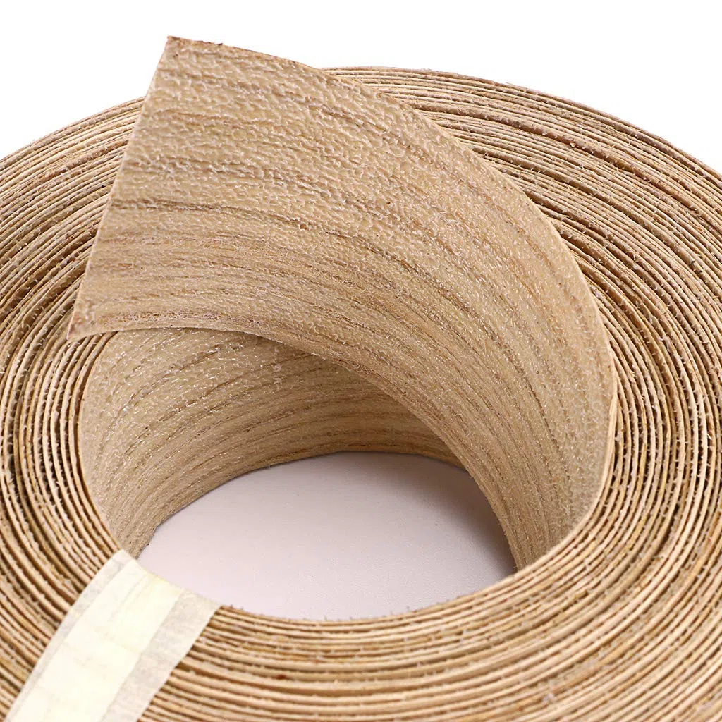 Skelang Legno impiallacciato, ferro su bordatura, nastro preincollato legno, per mensola, armadio, telaio porta, quercia rossa, 50mm x 15m