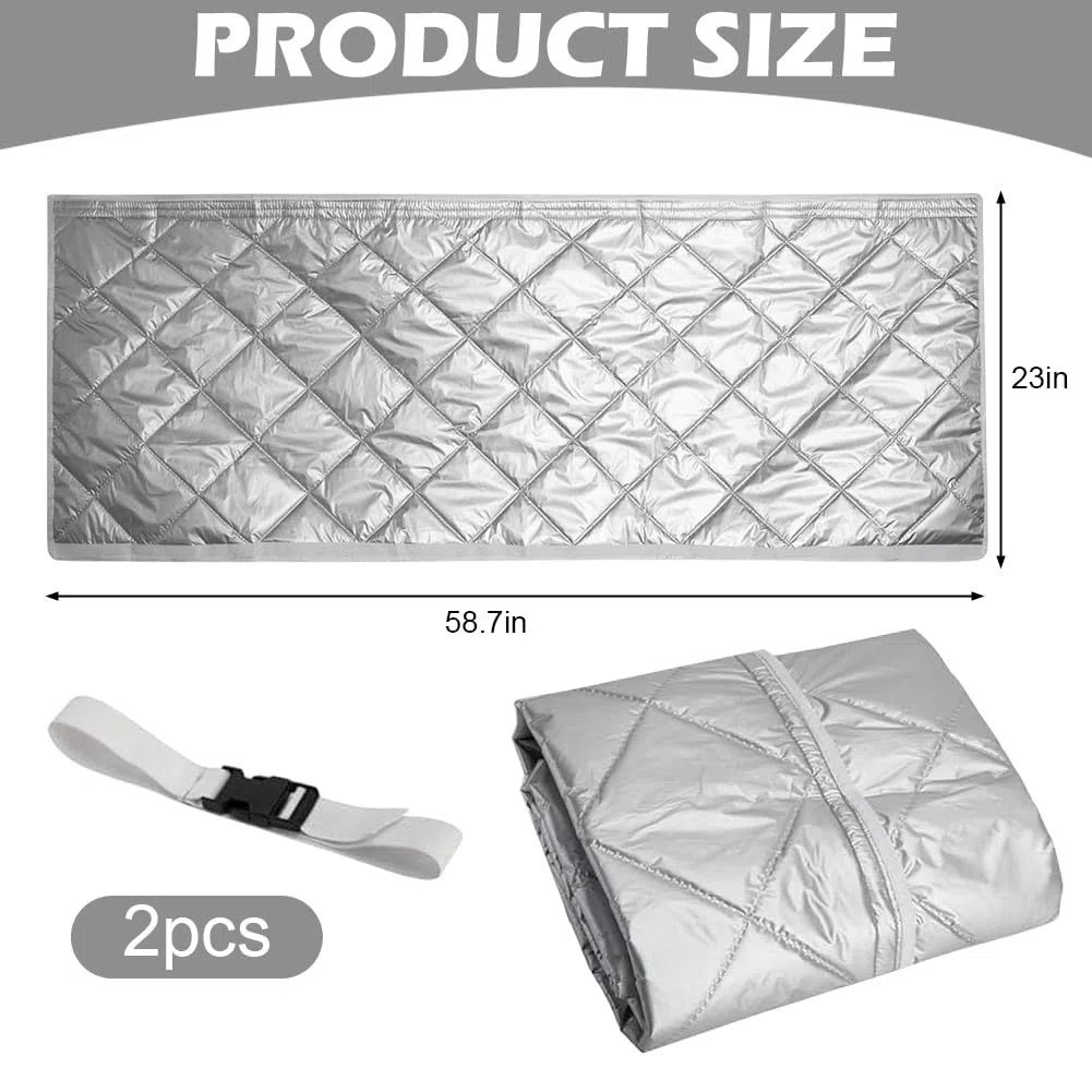 2 Pezzi Copri Tubo Condizionatore Portatile 147x58 cm, Copertura Isolante per Tubo di Scarico, Custodia Protettiva con 4 Cinghie Incluse