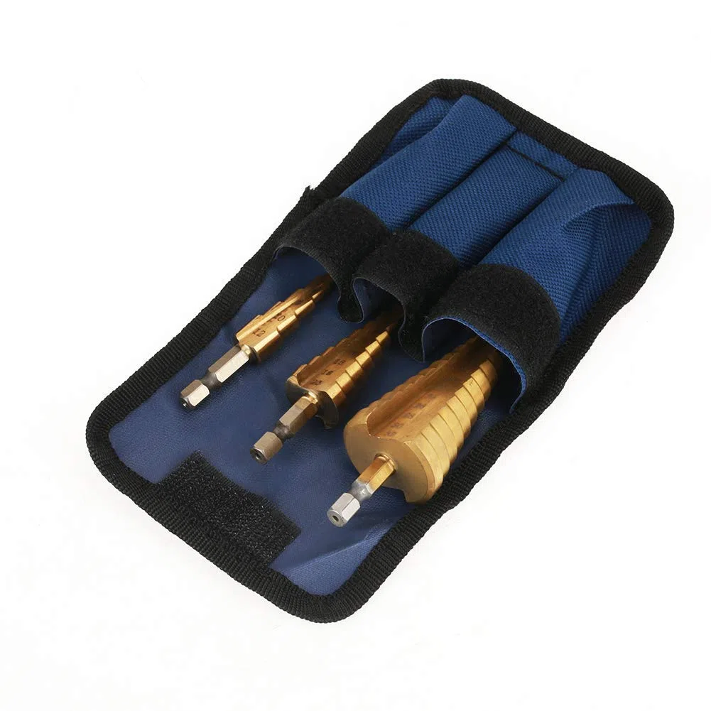 3 Pezzi Punte Coniche, Punte per Trapano a Gradini in Metallo HSS, Fresa Conica Trapano a Gradini per Plastica, Legno, Alluminio, Lamiera di Metallo, 4-12/4-20/4-32mm