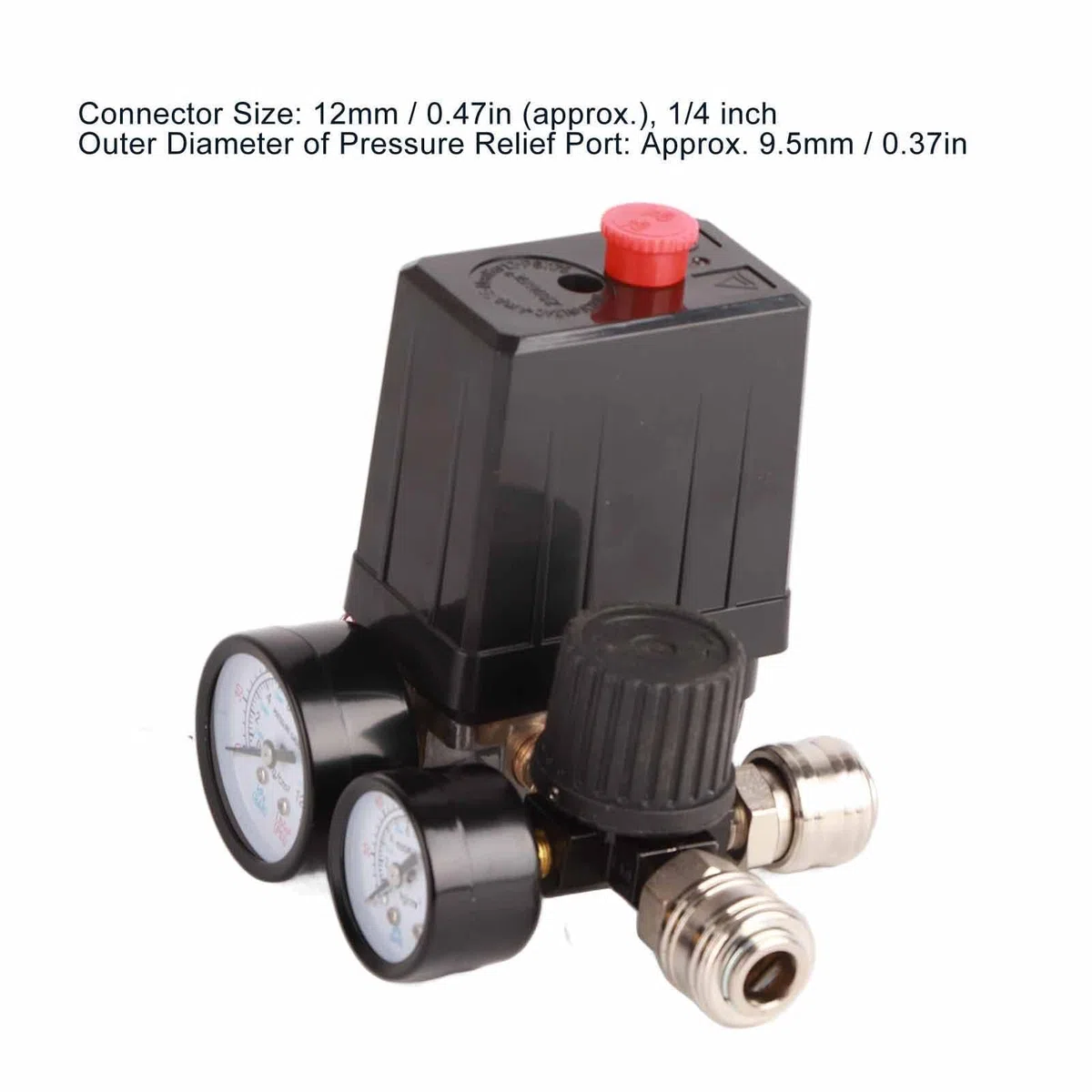 Pressostato del Compressore D'aria, Regolatore di Pressione Interruttore del Compressore 1/4in Valvola di Regolazione del Controller a 4 Fori 90-120PSI 220V per Controllo