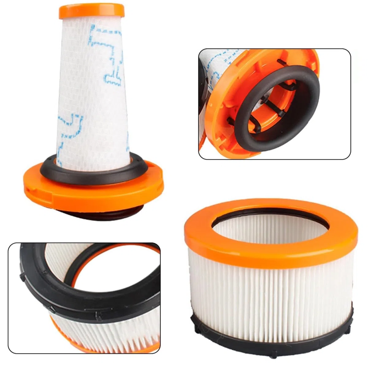 2 Filtro Pre-Motore e 2 Post-Motore per Rowenta X-Force Flex 9.60 per Rowenta X-NANO ESSENTIAL RH20xx Aspirapolvere, Filtri di Ricambio per ZR009010, ZR009012