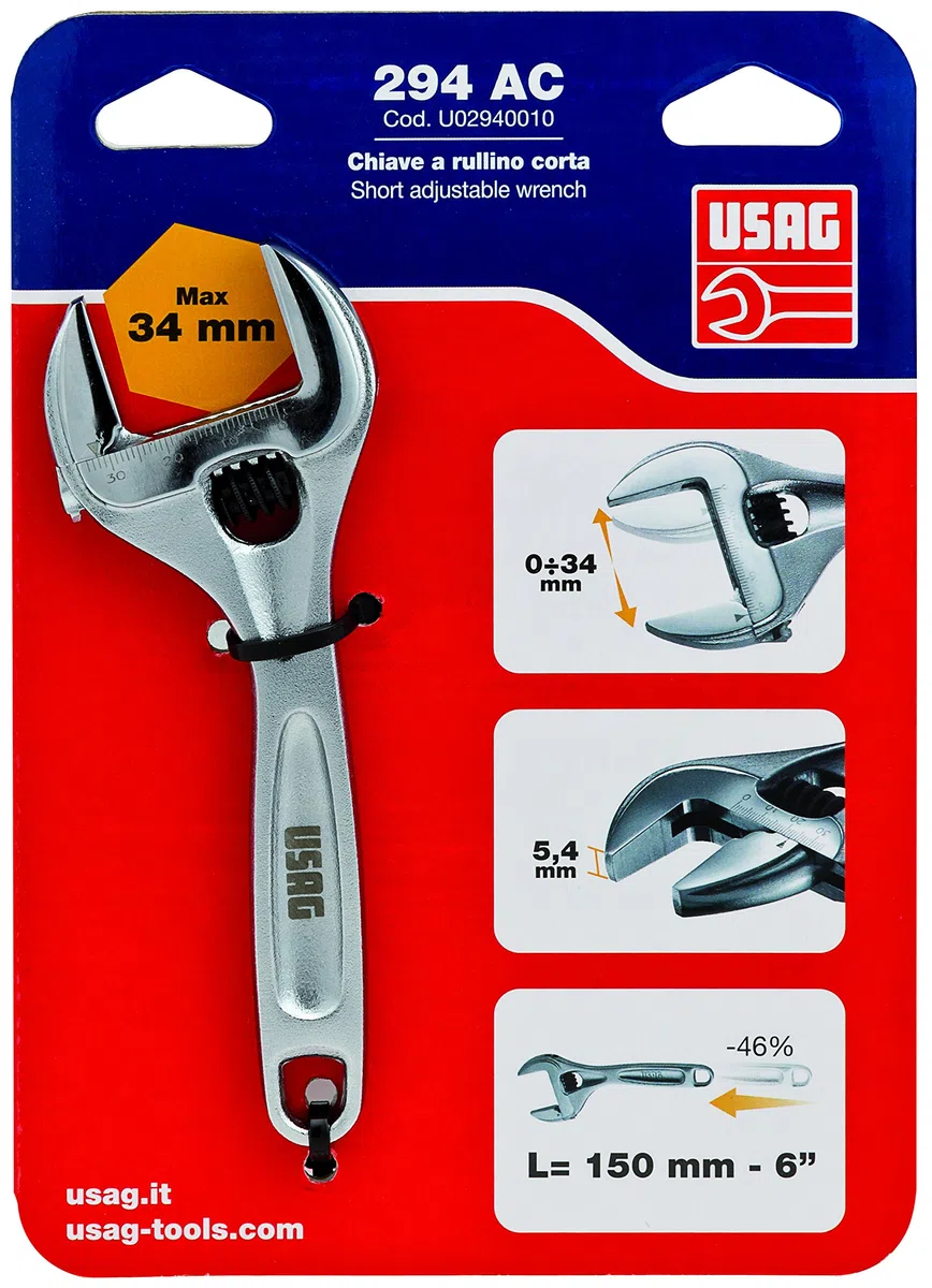 USAG 294 AC U02940010 Chiave Regolabile a Rullino Corta
