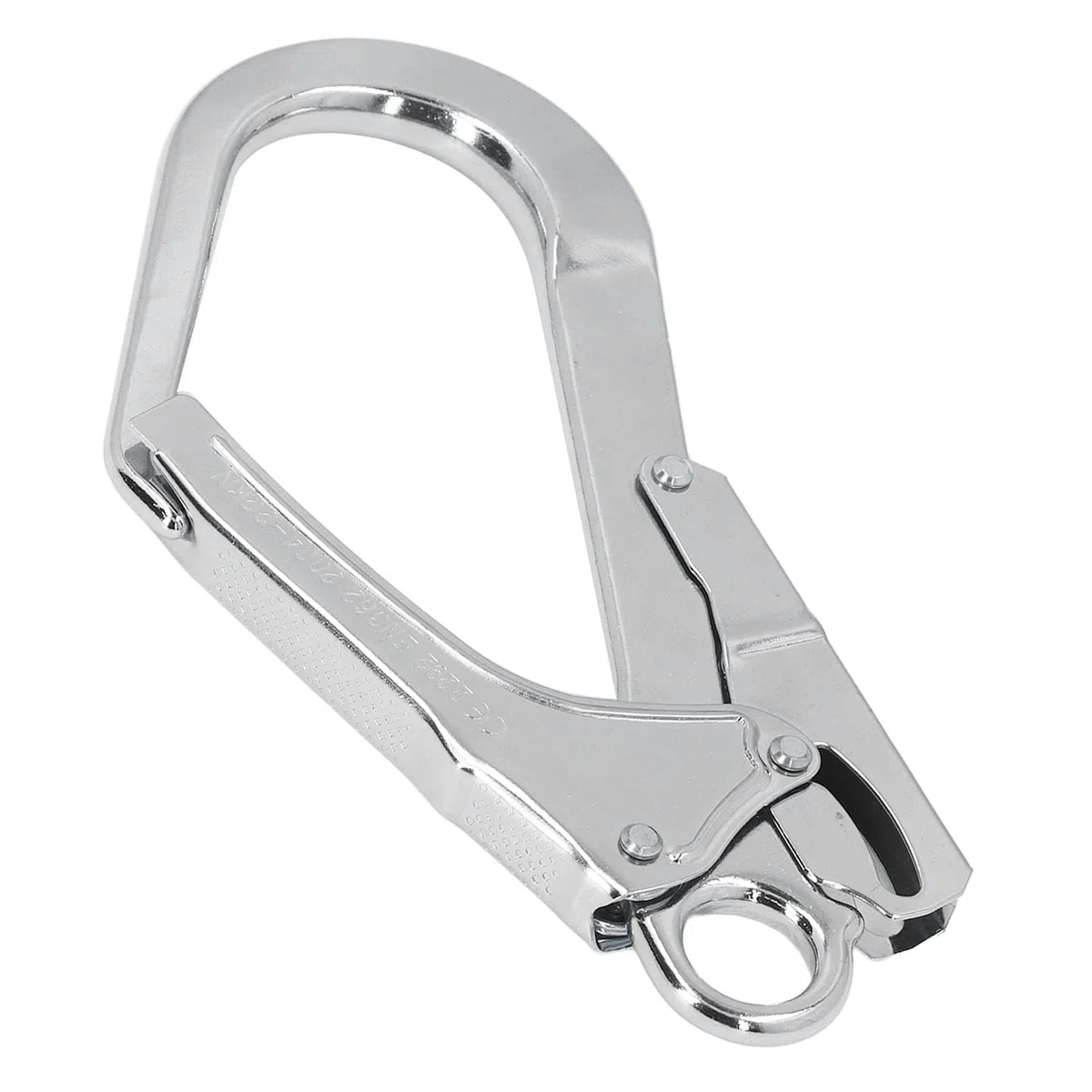 Gancio a Moschettone di Sicurezza per Impalcatura da Arrampicata 25KN, Argento, Acciaio Legato, CARABINER, Attrezzature per Animali di Allevamento, Rettangolare, Chiusura Automatica
