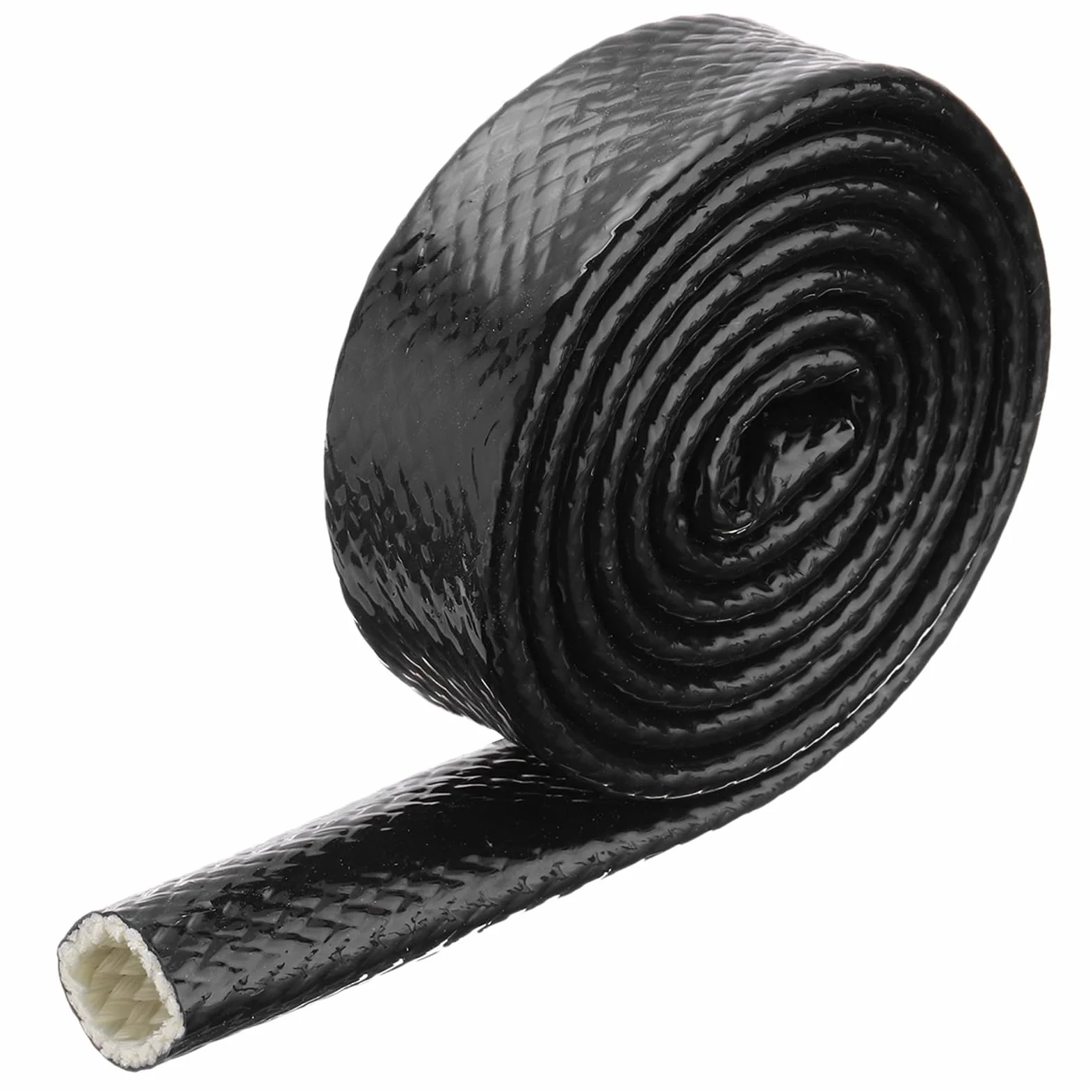QUARKZMAN 0.8" ID 3.3ft Nastro Fibre Vetro Rivestito Silicone Guaina Antincendio Schermato Termicamente, per Tubi Flessibili Automobilistici, Cavi Elettrici, Nero
