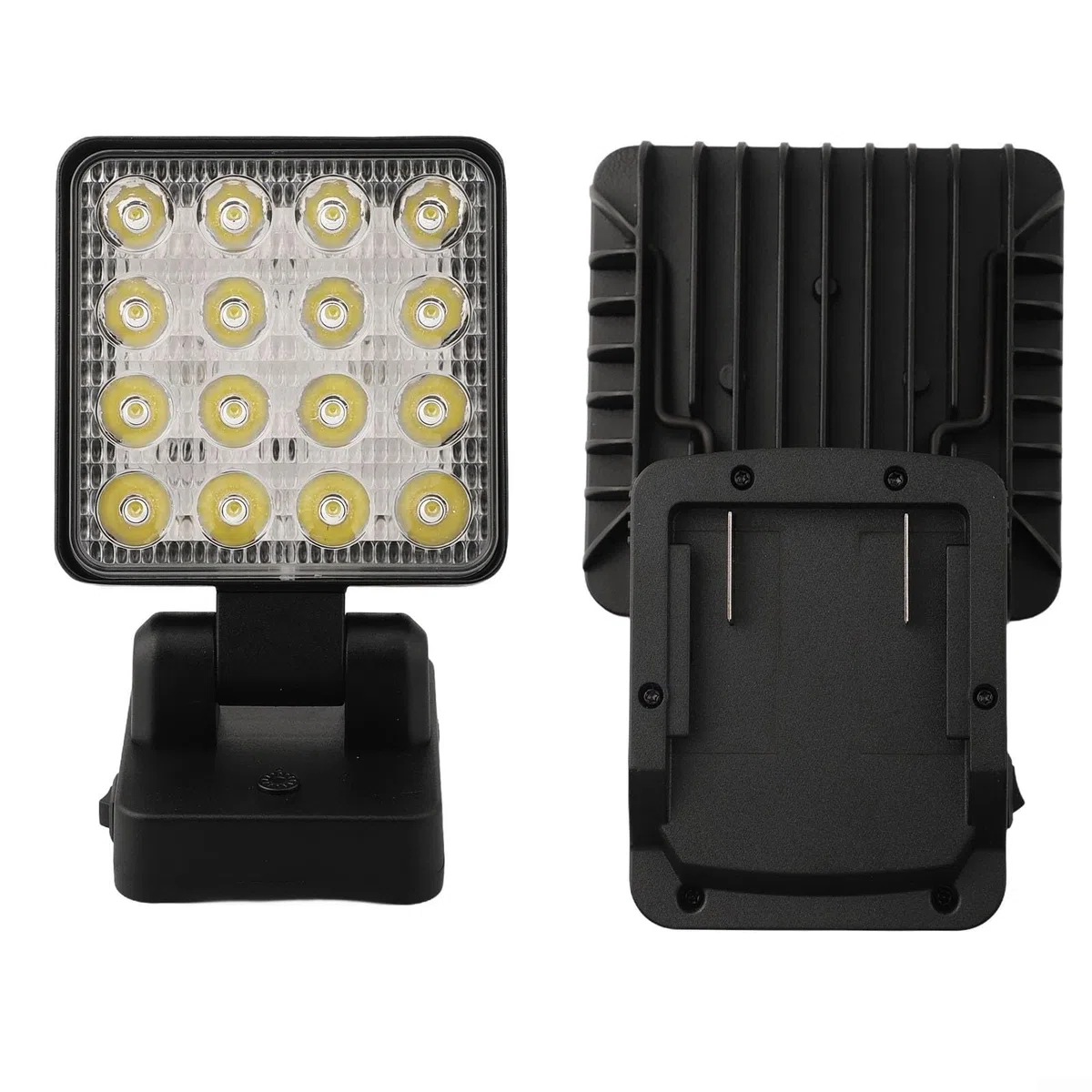 Lampada da lavoro portatile per Metabo 18 V batteria BS18 SB18 per serie LT 1200-1500 lumen lampada LED 90 gradi curva 330 gancio di rotazione rosso nero 17,5 cm corpo in plastica