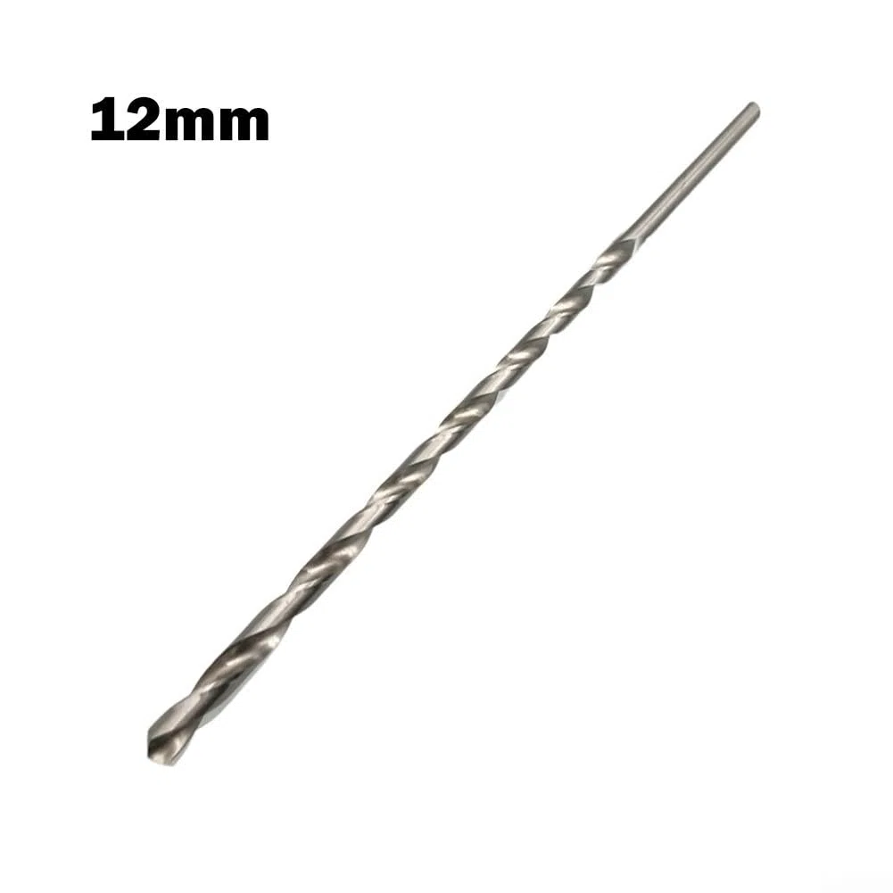Punte da trapano HSS extra lunghe da 300 mm, perfette per forare in metallo, legno o PVC (12 mm)