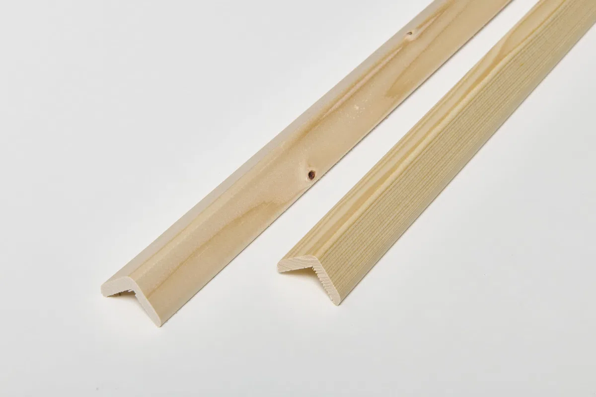 Hobby Legno Paraspigolo in Legno Massiccio Grezzo, Lunghezza Aste 100 cm, Confezione 10 Pz, Totale 10 mt, Made in Italy, mm.35x35, b.28 cm, 100 Pz, Natural, Montaggio Esterno