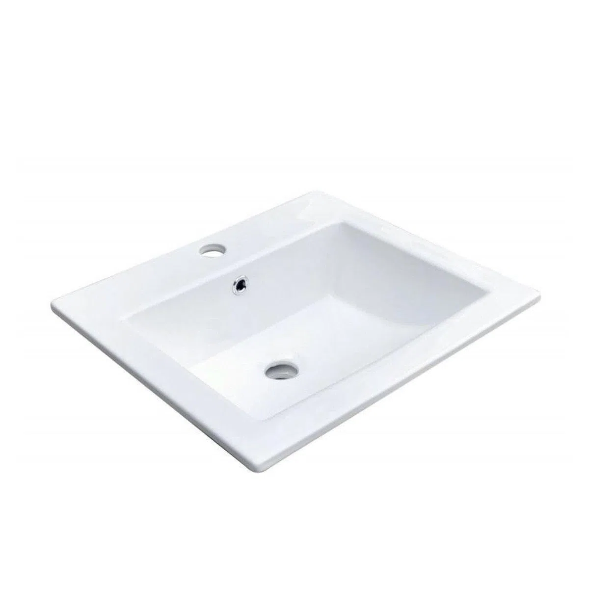 Mob-In - Lavandino da incasso in ceramica, 50 x 43 cm, colore: Bianco