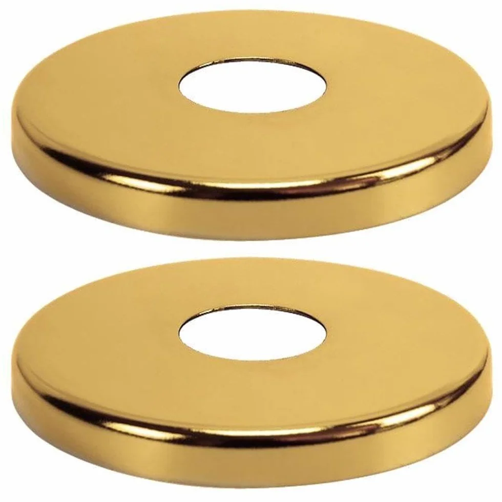 PEPTE 2 x 21mm G1/2 D'oro Rosetta per Rubinetto Copri Tubo Copertura Per Tubi
