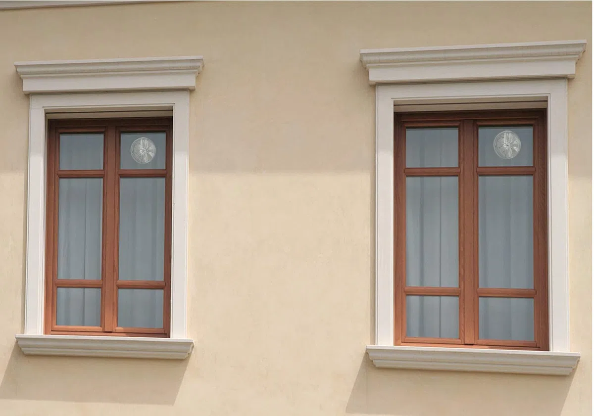 La Ventilazione AE160-Y Aeratore termico per finestre funicelle di apertura e chiusura aria, diametro 160 mm Spessore max 15mm, Trasparente Similvetro