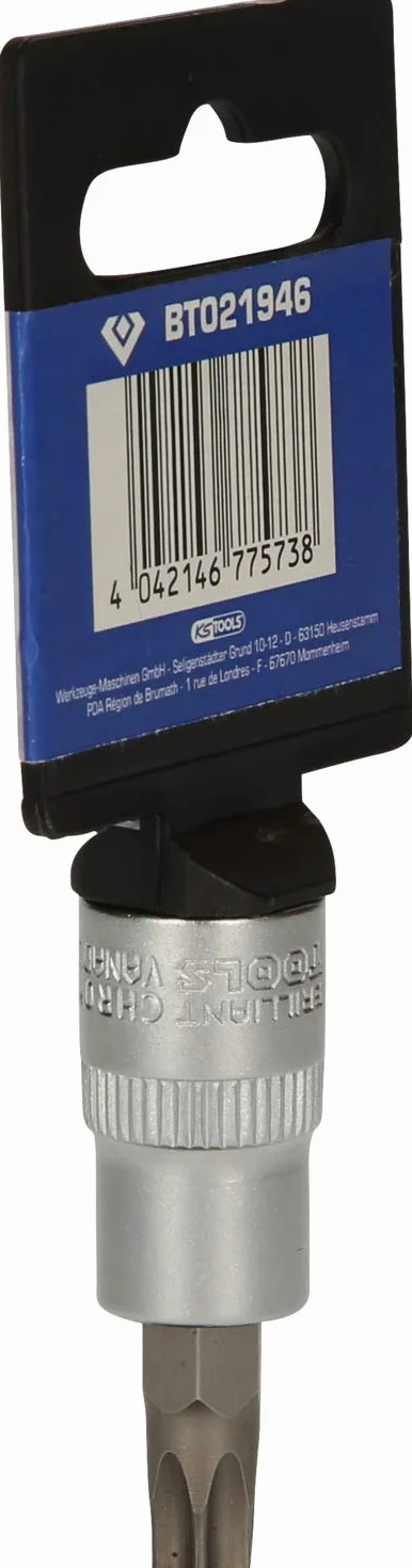 BRILLIANT TOOLS BT021946 Bussola a inserto Torx 3/8", T45 [Powered by KS TOOLS]