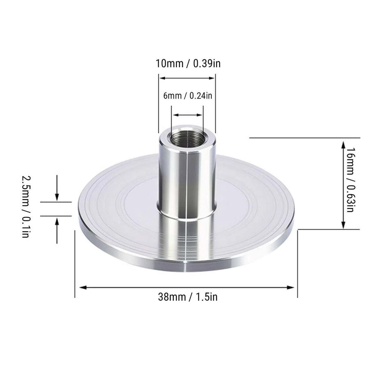Luocute Set di Boccole Guide per Modelli di Fresatrice, 6 Utensili per la Lavorazione del Legno in Acciaio Inossidabile con 10 Mm 12 Mm 14 Mm 16 Mm 18 Mm 20 Mm, Modelli di Fresatrice