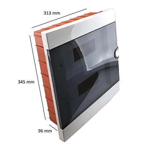 Quadro elettrico centralino 24 moduli DIN box incasso oppure superficie scatola IP40 interruttori (Incasso)