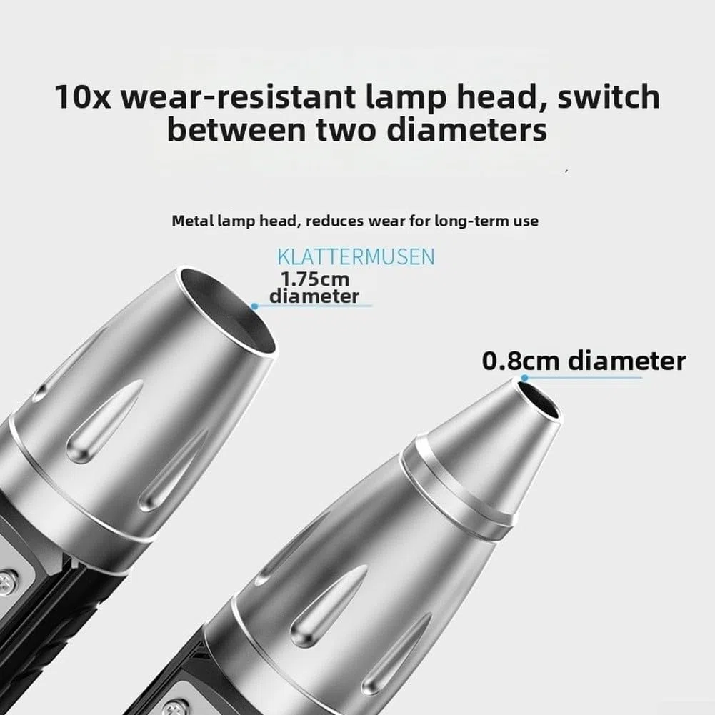 Torcia ricaricabile UV a 4 colori 365nm 395nm con luce bianca gialla, luminosità regolabile Lampada di ispezione LED Strumento domestico compatibile con 4 365 Nm, 395 Nm, Casa per la pulizia della