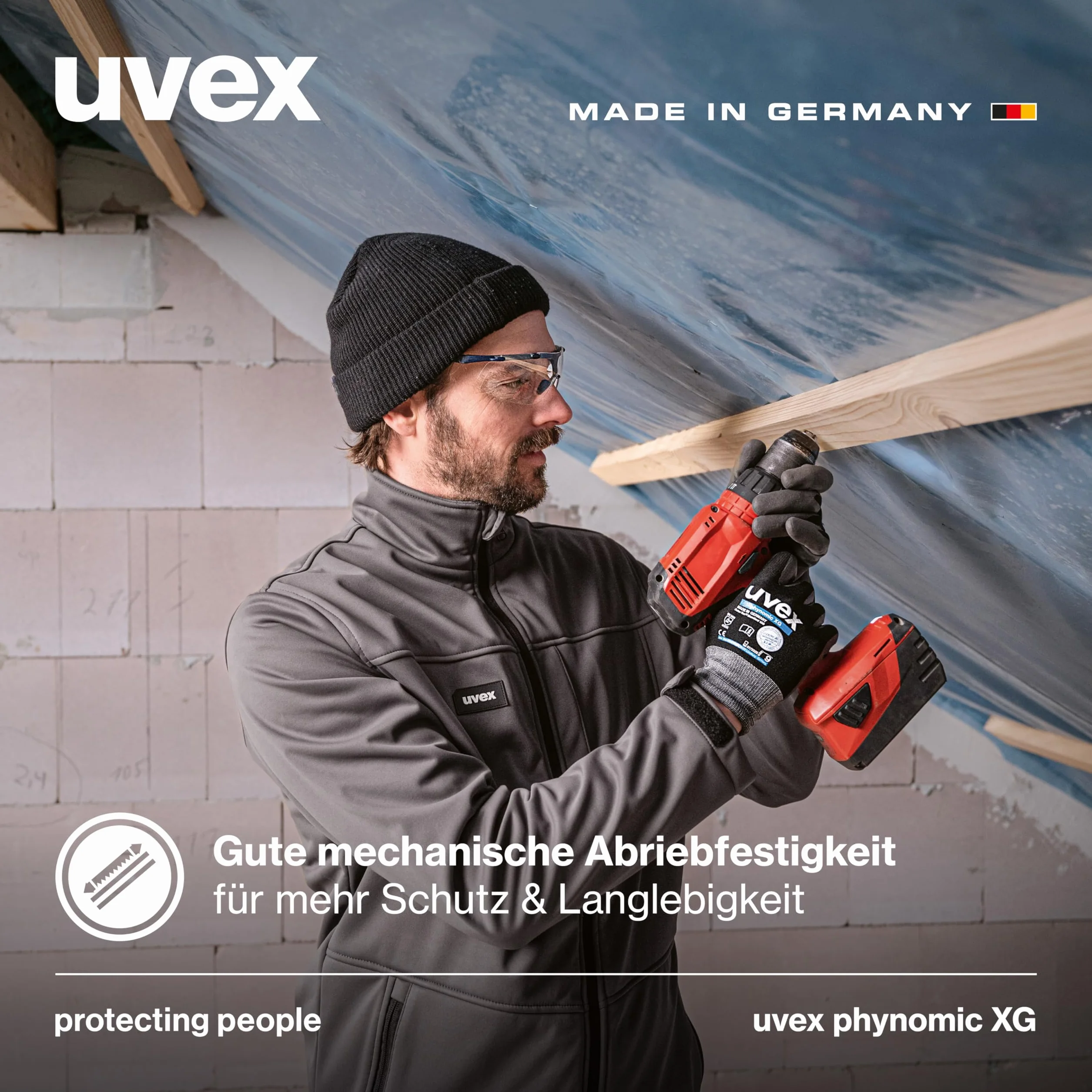 Uvex Phynomic Xg Guanto Grip Unisex - Adulto (Pacco da 5)