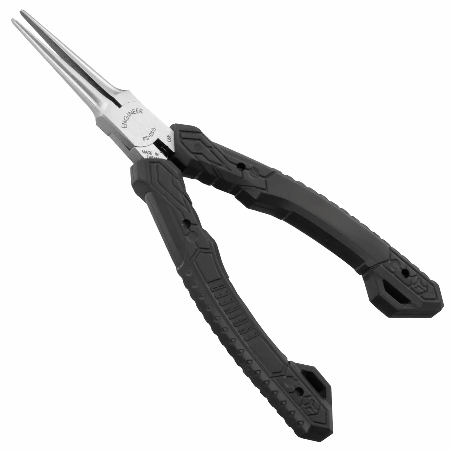 Pinze ad ago di precisione (pinze a becco lungo), realizzate in Giappone. Engineer Ps-03.