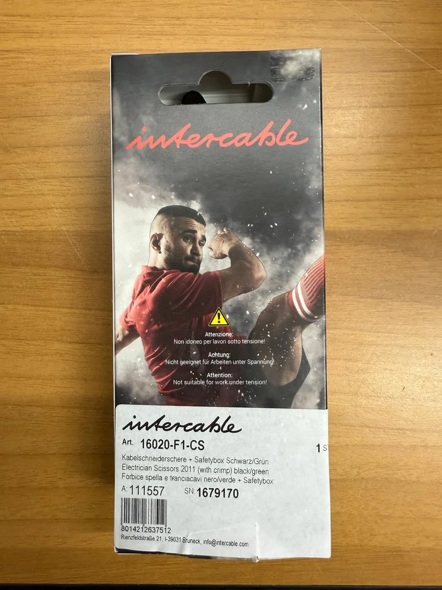 INTERCABLE FORBICE PROFESSIONALE DA ELETTRICISTA F1 16020 SERIE LIMITATA SQUADRA CALCIO NERO VERDE SASSUOLO 16020-F1-CS