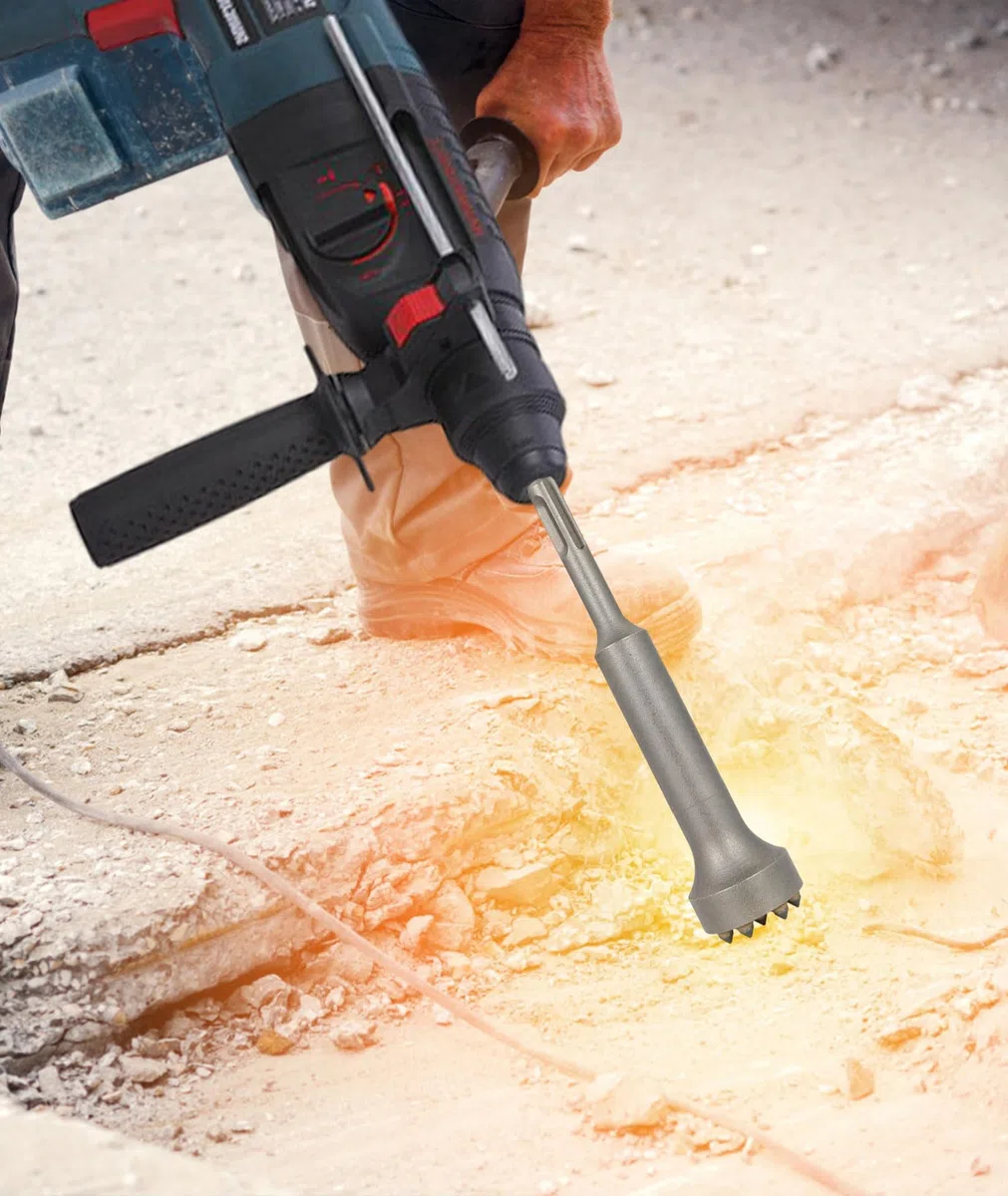 SDS Plus Professionale per Pietra, Il Rivestimento della Rugosità del Calcestruzzo a Testa Quadrata Rimuovere La Punta (Testa Rotonda/12 Denti/13,6 CM)