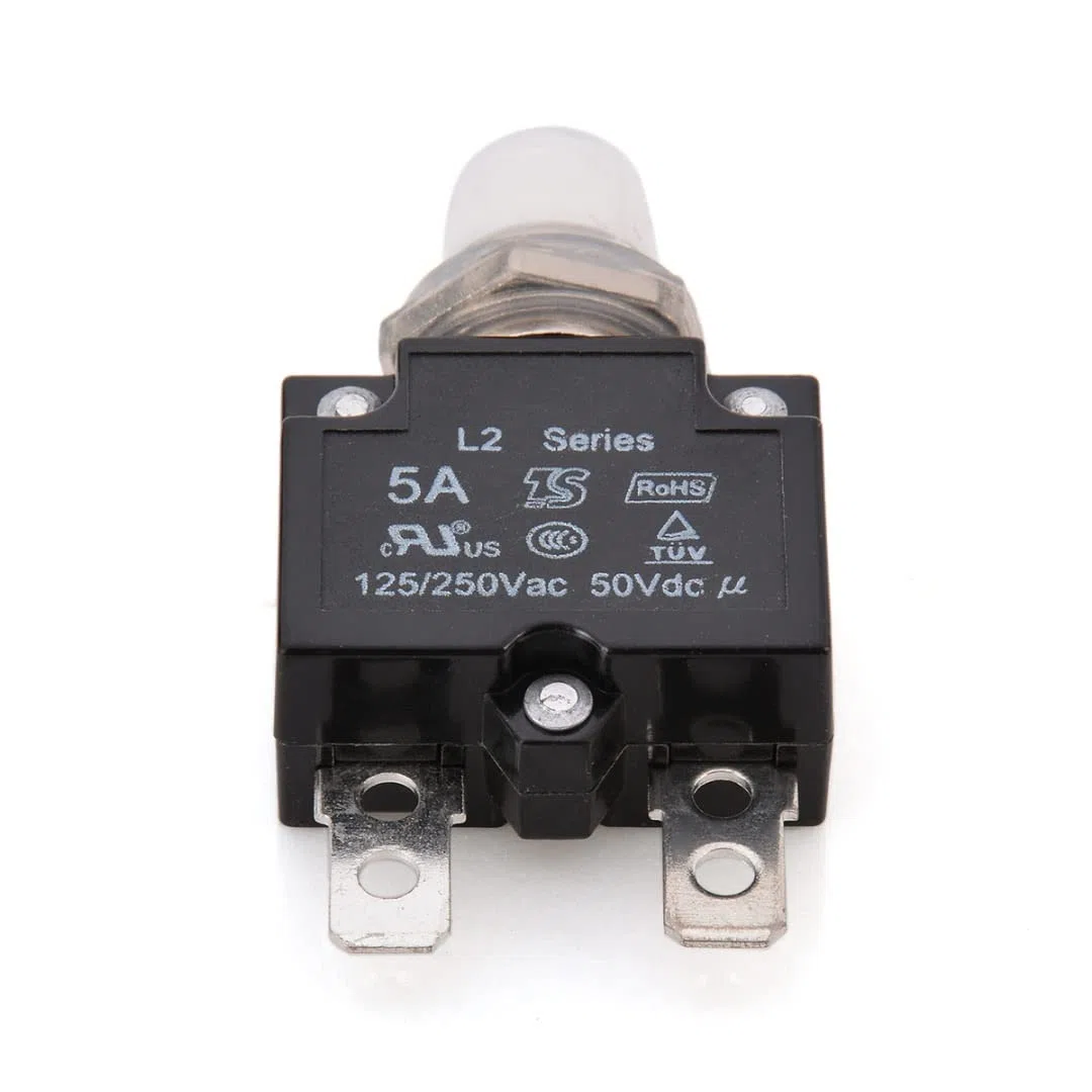 Circuit Breaker 1X 5A/10A/15A/20A/30A Circuit Breaker 12V/24V Push Button Resettable Thermal Circuit Breaker Panel Mount with Waterproof Cap (Size : 15A)