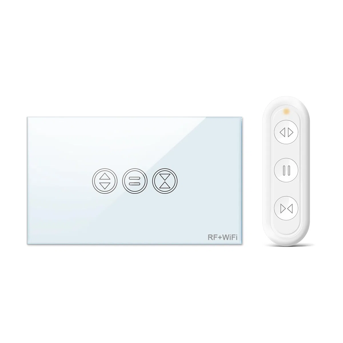 LoraTap Interruttore Tapparelle WiFi con Telecomando RF, Interruttore Tattile per Tapparelle Elettriche, Controllo Vocale con Alexa e Google Home, Controllo App Smart Life, Timer Switch 600W, Bianco